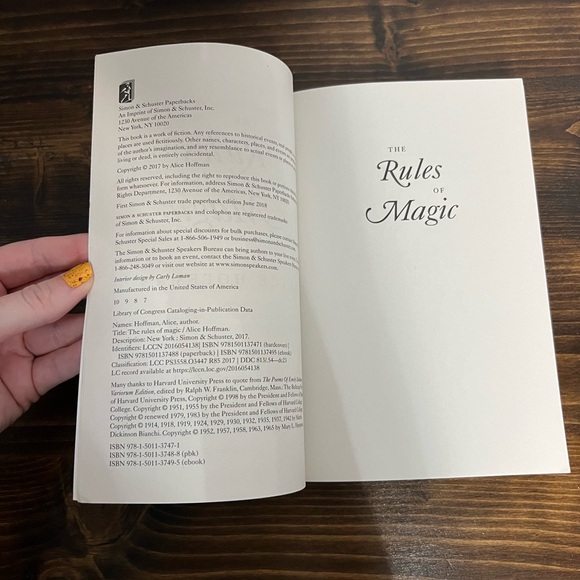 The rules of magic by Alice Hoffman paperback - Picture 7 of 7